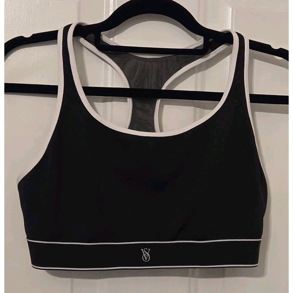 Victoria's Secret Player sports bra with white trim - Size L